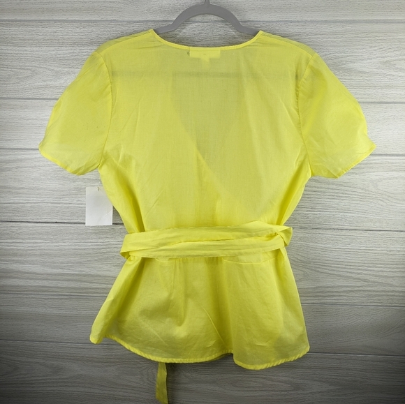 1901 Wrap Tie Waist Short Sleeve Top - Picture 4 of 8